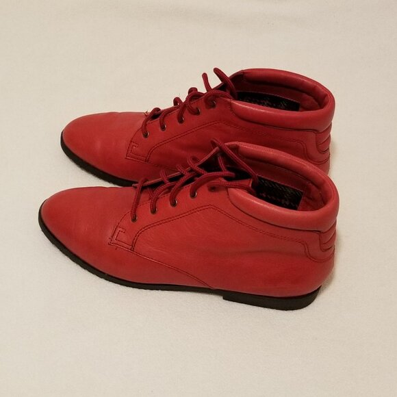 Danexx Women’s Red Leather Booties / Ankle Boots   8 M - Picture 5 of 8